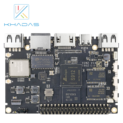 Khadas VIM2 Max мини-ПК с поддержкой Linux Ubuntu Mate 16,04, Восьмиядерный процессор DDR4 3 ГБ eMMC 64 Гб AP6398S ► Фото 1/6