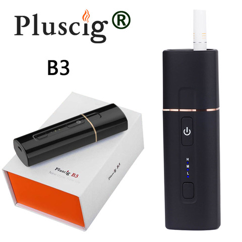 Электронная сигарета Pluscig B3 Тепловая Vape коробка наборы 1300 мАч 20 непрерывный дым 3-Gear температура Заводская Продажа A + последняя ► Фото 1/6