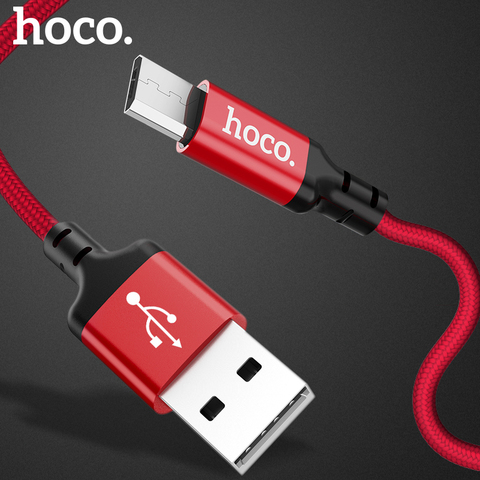 HOCO Оригинальный Micro USB кабель 2 м 1 м 5V2A быстрое зарядное устройство USB кабель для передачи данных для Samsung Xiaomi для Huawei кабели для мобильных тел... ► Фото 1/6