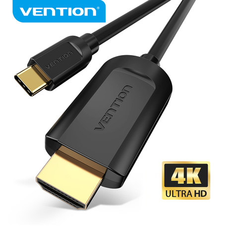 Vention USB C к HDMI кабель 4K Тип c HDMI Thunderbolt 3 адаптер для MacBook Samsung Galaxy S10/S9 Huawei Xiaomi Type c к HDMI ► Фото 1/6