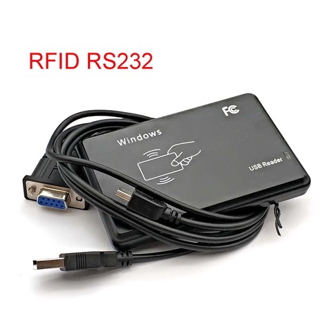 Совершенно новый R21D черный RFID датчик приближения Смарт-считыватель ID карт 125 кГц EM4100 TK4100 EM считыватель карт интерфейс RS232 ► Фото 1/3