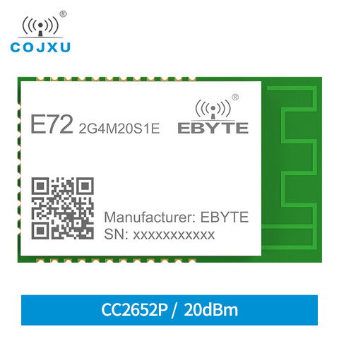 E72-2G4M20S1E CC2652P 2,4G 20dBm 700m ARM MCU SMD Zigbee 3,0 BLE 5,0 Модуль SOC ► Фото 1/6