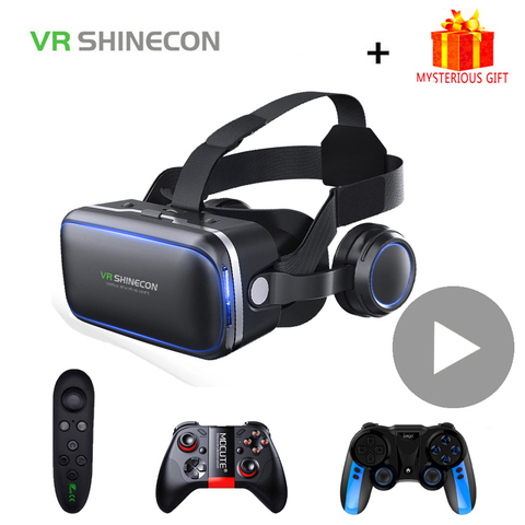 Shinecon 6,0 шлем VR умные 3д Очки виртуальной реальности 3 D 3D очки шлем для iPhone Android смартфон стерео виар игр смартфонов видео видеоочки с экраном э... ► Фото 1/6