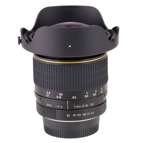 Ультраширокоугольный объектив «рыбий глаз» 8 мм F/3,0 для зеркальной камеры Nikon D3100 D3200 D5200 D5500 D7000 D7200 D800 D700 D90 D7100 Бесплатная доставка ► Фото 1/6