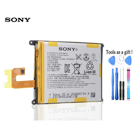 Оригинальный аккумулятор Sony 3200 мАч LIS1543ERPC для SONY Xperia Z2 L50w Sirius SO-03 D6503 D6502, высококачественный аккумулятор + инструмент ► Фото 1/3