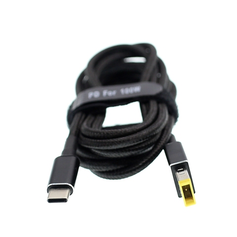 100W PD Adapter Cable USB Type-C To Slim For Lenovo ThinkPad X240 X250 E431 E440 E450c E455 Laptop Adaptor Charge Wire ► Фото 1/6
