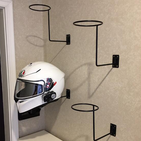 Wall Mount Motorcycle Helmet Holder Hook Rack Hanger Display Organizer ► Фото 1/6