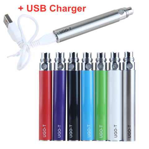 1 шт. UGO T + зарядное устройство USB 650/900/1100 мАч vaper 510 vape pen Micro ego t vaporizador электронная сигарета для атомайзера ce4/h2/mt3 ► Фото 1/6