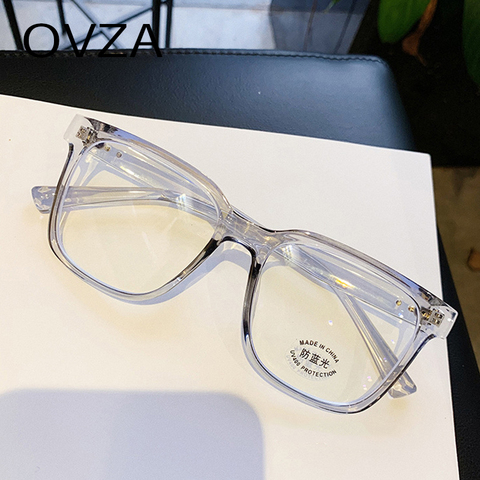 Модные очки OVZA с защитой от синего света, мужские черные большие очки, женские очки, новинка 2022, S4088 ► Фото 1/6