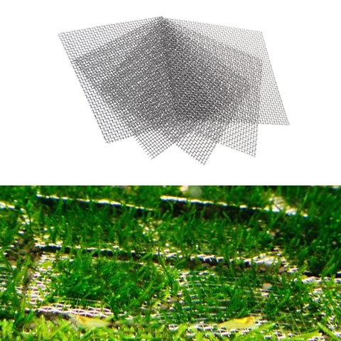 Аквариумный аквариум из нержавеющей стали, проволочная сетка для растений, Моховая сетка для декора 8x8 см, новинка, высокое качество ► Фото 1/5