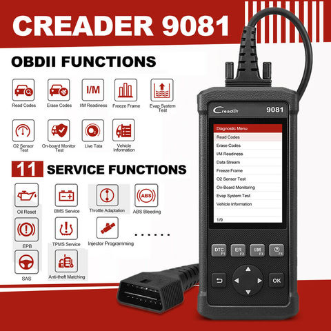 Launch CReader 9081 CR9081 DIY автоматический считыватель кодов полностью OBD2 сканер инструмент для диагностики масла BMS DPF TPMS сброс ABS кровотечение ► Фото 1/6