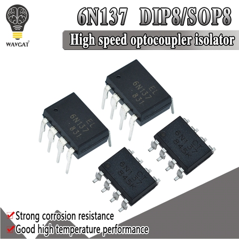 10 шт. 6N137 DIP8 SOP8 EL6N137 DIP-8 SOP-8 новый и оригинальный IC супер высокоскоростной фотосоединитель ► Фото 1/6