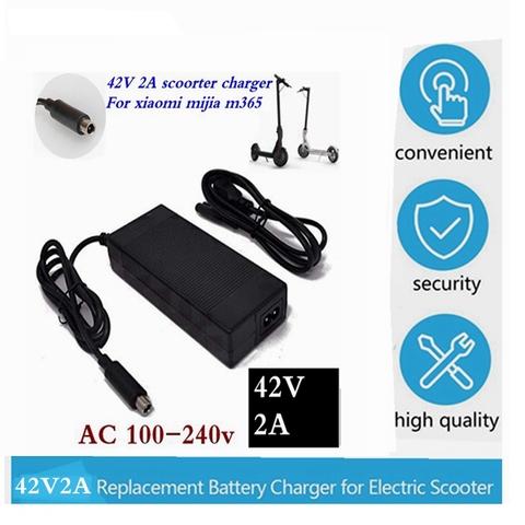 42V 2A Самая низкая цена Электрический Скутер зарядное устройство адаптер для Xiaomi Mijia M365 Ninebot Es1 Es2 электрический скутер аксессуары зарядное ус... ► Фото 1/6
