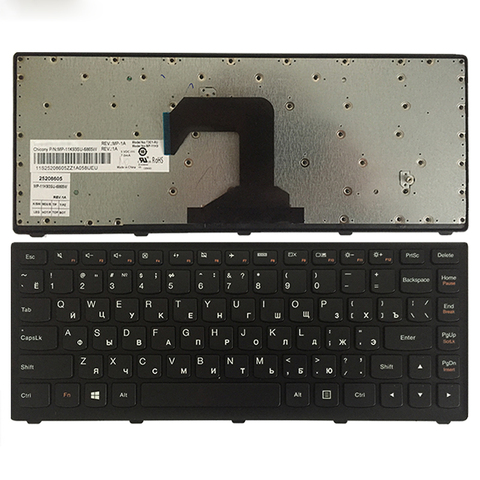 Новая русская клавиатура для ноутбука Lenovo Ideapad S300 S400 S405 S400T S400u M30-70 25208654 25208594 RU, черная клавиатура ► Фото 1/4