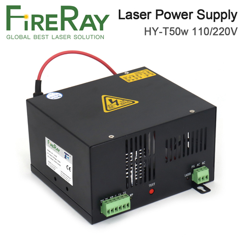 FireRay 50 Вт CO2 лазерный Питание HY-T50 110V/220V для CO2 лазерную трубку высокого Напряжение станок для гравировки и резки ► Фото 1/6