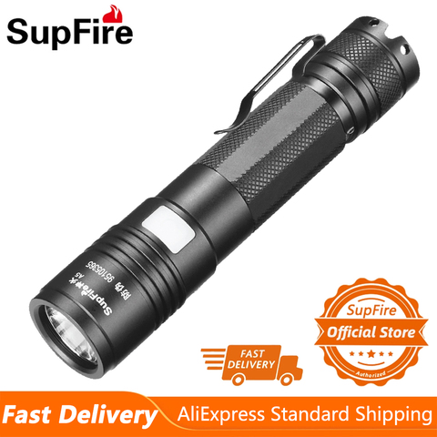 Supfire A5 Новый светодиодный тактический фонарик EDC 18650 USB портативный фонарь онарик для самообороны ► Фото 1/6