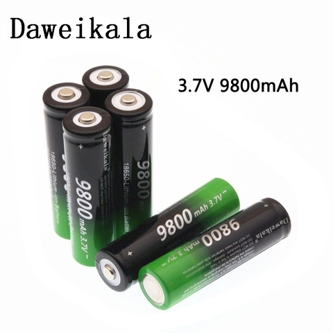 18650 батарея высокого качества 9800mAh 3,7 V 18650 литий-ионная аккумуляторная батарея для фонарика фонарь + бесплатная доставка ► Фото 1/4
