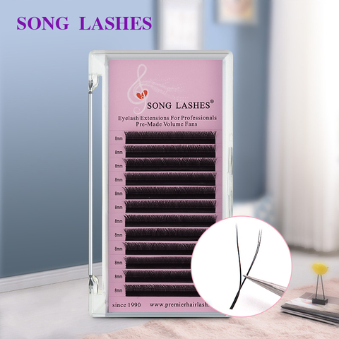 Готовые накладные ресницы SONG LASHES YY для наращивания ресниц для салонов Индивидуальные Накладные ресницы по оптовой цене OEM ► Фото 1/6