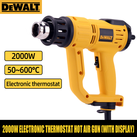 Термофен DEWALT D26414 D26411 с цифровым дисплеем, сварофонарь, термостат, цилиндр горячего воздуха ► Фото 1/5