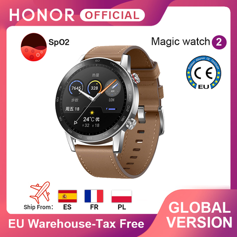 Глобальная версия Honor Magic Watch 2 Смарт-часы Bluetooth5.1 Смарт-часы с кислородом крови водонепроницаемые 14 дней сердце крыса для Android iOS ► Фото 1/6