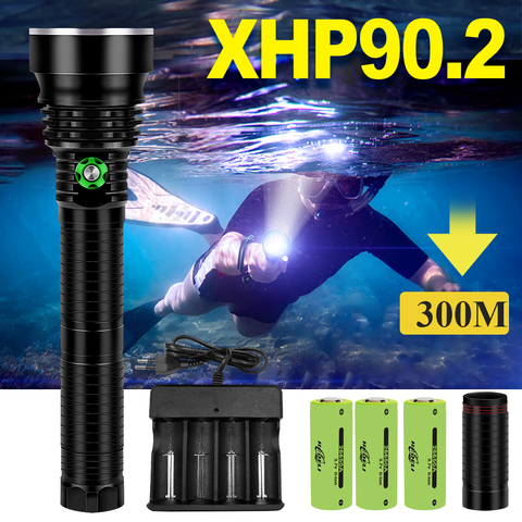 300 м IPX8 Профессиональный xhp90 фонарик для дайвинга xhp70 подводная лампа xhp90.2 фонарь для дайвинга xhp70.2 фонарик для дайвинга ► Фото 1/6