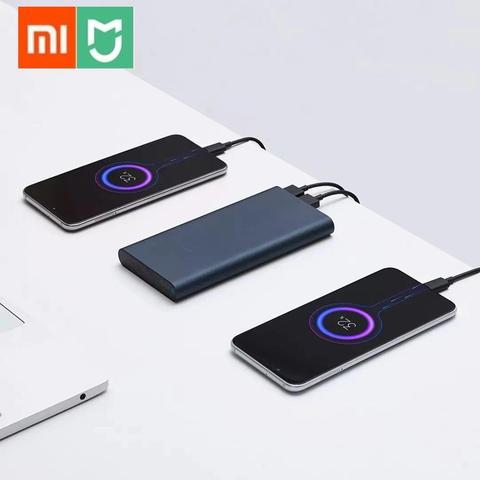 Внешний аккумулятор Xiaomi Power Bank 3, 10000 мАч, PLM13ZM, USB Type-C, QC3.0, быстрая зарядка, Mi Powerbank, 10000, портативное зарядное устройство Poverbank ► Фото 1/6