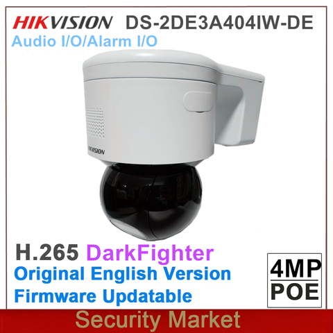 Новое поступление, оригинальная hikvision IP PTZ DS-2DE3A404IW-DE 3-дюймовая пленка 4x оптический зум 4MP POE DarkFighter ИК сети Скорость купол ► Фото 1/2