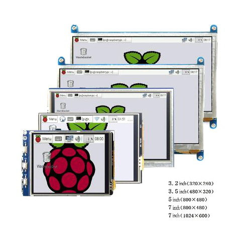 Raspberry pi 3,2/3,5/5/7 дюймовый сенсорный модуль HDMI с ЖК-дисплеем и поддержкой Raspberry Pi 2/3 B + ► Фото 1/5