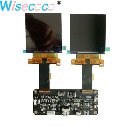 Wisecoco 2,9 дюйма 2160*2160 двойной ЖК-экран 1058PPI дисплей MIPI 51 контактный FPC с DP к MIPI плата драйвера для VR очки часы ► Фото 1/6