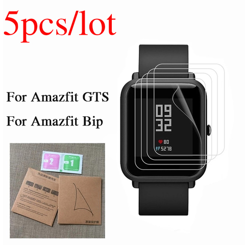 Мягкая защитная пленка из ТПУ для смарт-часов Xiaomi Huami Amazfit GTS 2 GTR 2, прозрачная пленка для смарт-часов Amazfit Bip, защита экрана, не стекло ► Фото 1/6