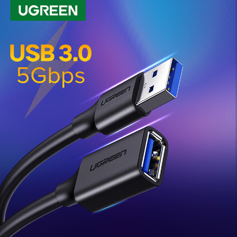 Кабель-удлинитель UGREEN USB 3,0 2,0, шнур-удлинитель типа А «Папа-мама», шнур передачи данных для принтера Playstation Keyboard ► Фото 1/6