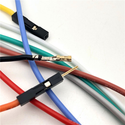 Высококачественный мягкий силиконовый кабель dupont 1P 22awg, разъем с позолоченным штекером 10/20/30/40/50/60 см для компьютерного вентилятора Arduino ► Фото 1/5
