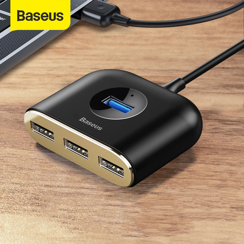 Baseus USB концентратор USB 3,0 концентратор типа C для USB 3,0 для MacBook Pro Air 2022 USB 2,0 концентратор LED USB сплиттер для Huawei ноутбук концентратор ► Фото 1/6