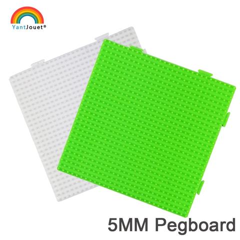 Yantjouet 5 мм Хама бусины Pegboard белый зеленый 29x29 прозрачная панель шаблон квадратный инструмент DIY рисунок Материал доска мозаика ► Фото 1/4