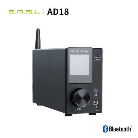 SMSL AD18 HIFI аудио усилитель стерео Bluetooth Apt X USB DAC Amp Player DSP Full Digital Power amplificador 2,1 для динамика ► Фото 1/6