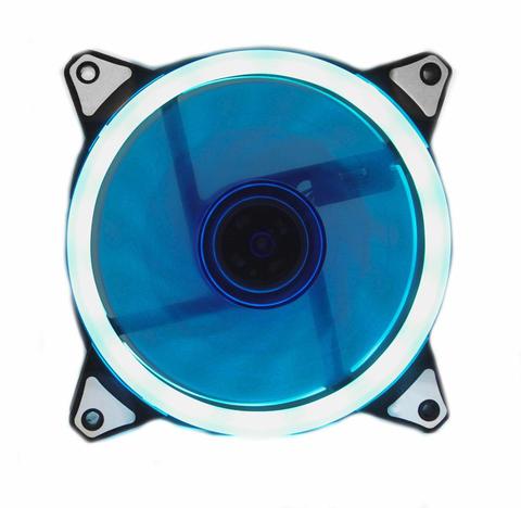 Охлаждающий вентилятор для ПК, светодиодный, голубой по контуру, 120 мм ► Фото 1/4