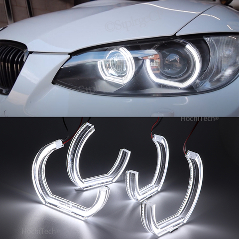 Для BMW 3 серии E90 E92 E93 M3 2007-2013 кабриолета светодиодсветодиодный кольцо Angel Eyes Halo DRL акриловые аксессуары для фар DTM ► Фото 1/6