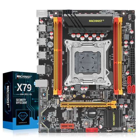 MACHINIST X79 LGA2011 материнская плата LGA 2011 ATX USB3.0 SATA3 PCI-E NVME M.2 SSD поддержива DDR3 REG ECC памят и Xeon E5 V1 V2 CPU материнская плата 2011 ► Фото 1/6