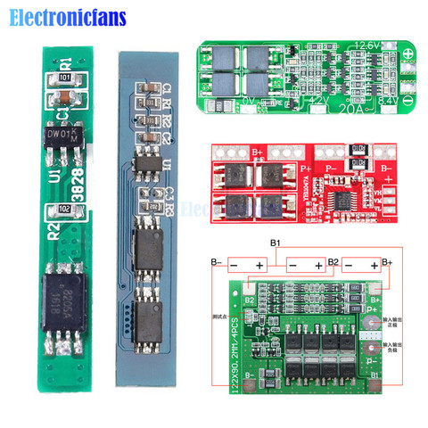 1S 2S 3S 4S 6S 3A 15A 20A 30A литий-ионная литиевая батарея 18650 зарядное устройство PCB BMS Защитная плата для дрели двигателя Lipo Cell Module ► Фото 1/6