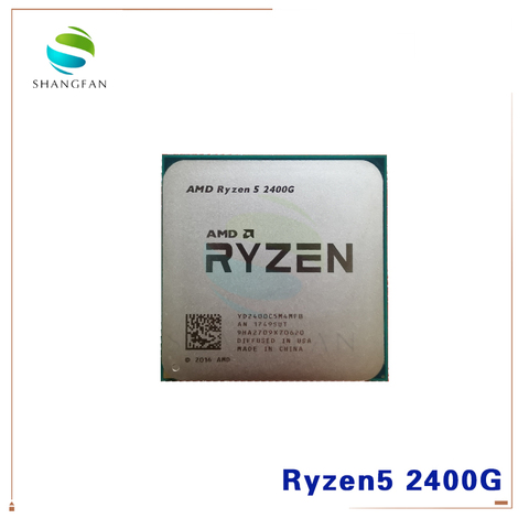 AMD Ryzen 5 2400G R5 2400G 3,6 ГГц четырехъядерный процессор 65 Вт Процессор YD2400C5M4MFB сокет AM4 ► Фото 1/1