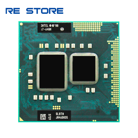 Intel Core i7 640M 2,8 ГГц 2-ядерный и формирующая листы для кровли 4 м Processeur гнездо G1 Портативный Процессор SLBTN ► Фото 1/2