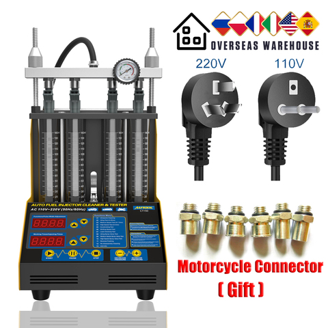 Оригинальный Автомобильный топливный инжектор AUTOOL CT150, сопла для промывки, тестер топливного инжектора, ультразвуковой очиститель инжектора для мотоцикла ► Фото 1/6