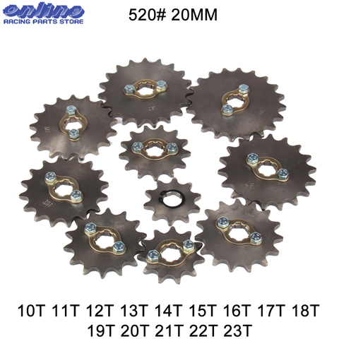 Передняя Звездочка двигателя 520 # Chain 20 мм 10T - 23T для Loncin Zongshen Lifan Shineray 150 200 250cc ATV квадроцикла мотоцикла ► Фото 1/6