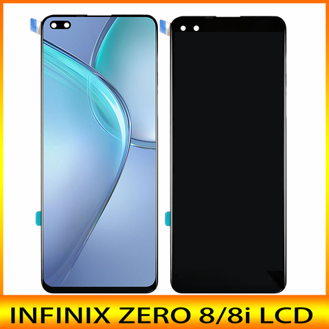 Новинка, ЖК-дисплей 6,85 дюйма для Infinix zero 8 X687 / zero 8i X687B, ЖК-дисплей кодирующий преобразователь сенсорного экрана в сборе 100%, отличный ремонт ► Фото 1/4