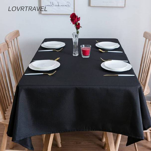 LOVRTRAVEL брендовая индивидуальная большая 600 см черная скатерть для отеля свадьбы вечеринки квадратный обеденный стол и кофейный столик чехол ► Фото 1/6