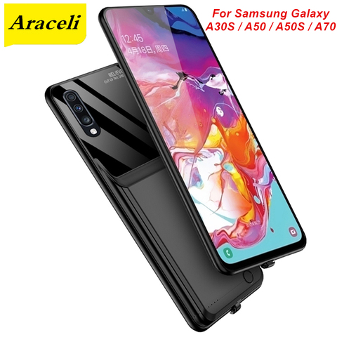 Araceli 10000 мАч для Samsung Galaxy A30S A50 A50S A70, чехол для аккумулятора, умный чехол для зарядного устройства, чехол для аккумулятора A70 ► Фото 1/6