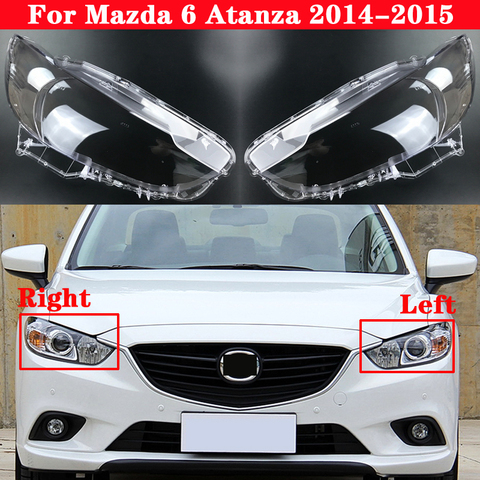 Автомобильный передний головной светильник крышка для Mazda 6 Atenza Atanza 2014-2015 Рассеиватель фары покрытия для ламп головная лампа светильник сте... ► Фото 1/6
