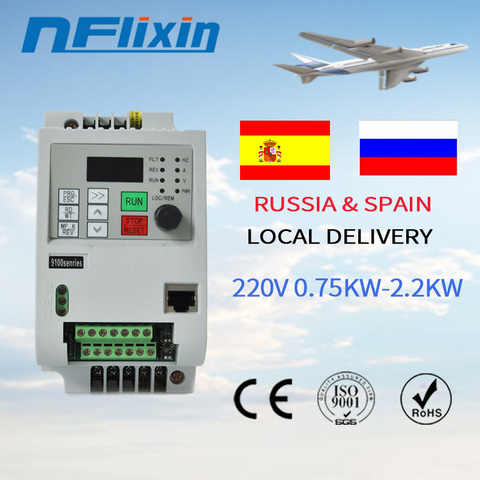 Nf-9100 VFD 0.75KW инвертор 220 V AC инвертор частоты 1 фаза вход 3 фазы 220 V выход ► Фото 1/5