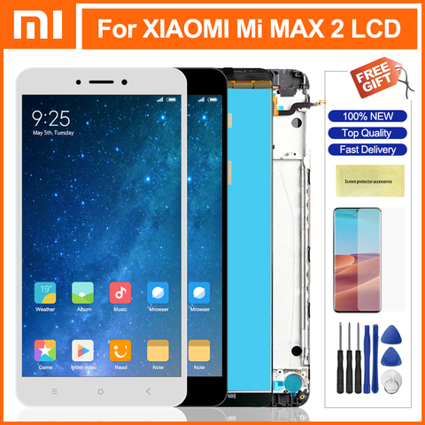 ЖК-дисплей для Xiaomi Mi Max 2, сенсорный экран с рамкой, дигитайзер, сменный ЖК-дисплей для Xiaomi Mi Max 2 Max2 ► Фото 1/6