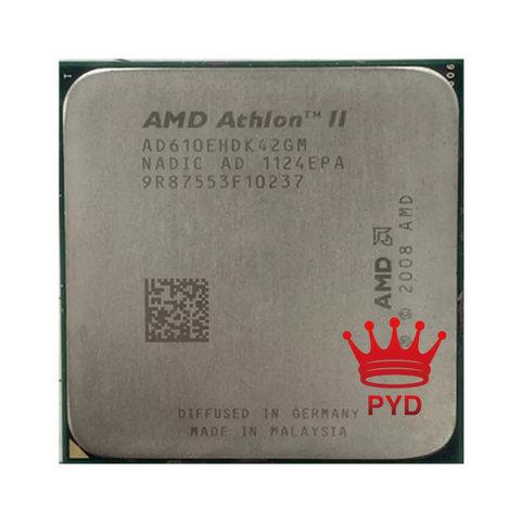 Четырехъядерный процессор AMD Athlon II X4 610e 2,4 ГГц AD610EHDK42GM разъем AM3 ► Фото 1/1